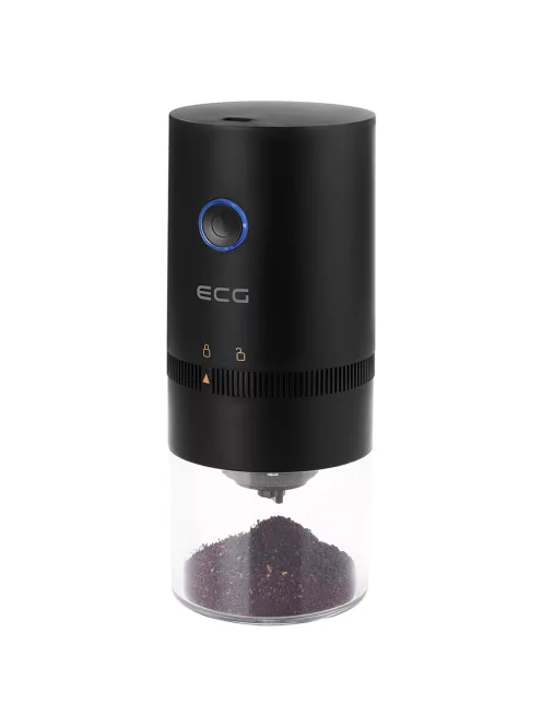 Преносима електрическа кафемелачка ECG KM 150 Minimo Black, 13 W, макс. 120 мл, Черен - Код G5468