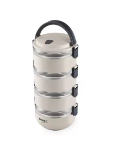   Термо кутия за храна LAMART LT6024 TEMP, Обем 2,4 л., 4 броя, Светлобежов - Код G5511