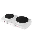 Двоен електрически котлон ECG EV 2512 White, 2500W, Бял - Код G5518
