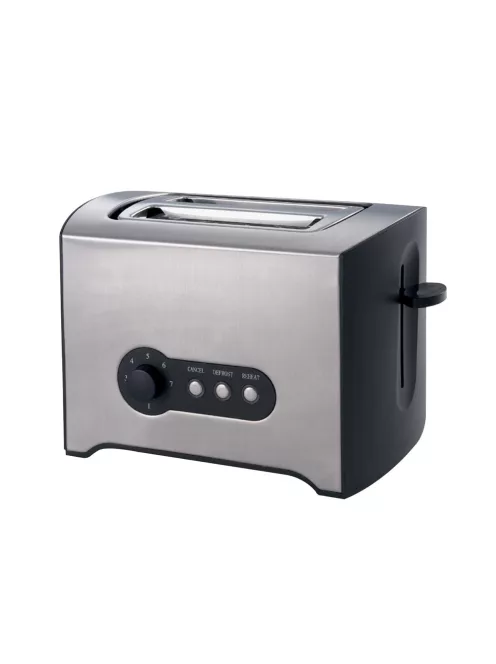 Тостер за хляб ZEPHYR ZP 1440 Y, 900W, 2 филийки, 7 степени, Таймер, Тавичка за трохи, Сребрист/черен - Код G8325