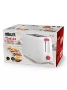 Тостер Muhler MT-969, Топлоизолиран, Бял/Червен - Код G8729