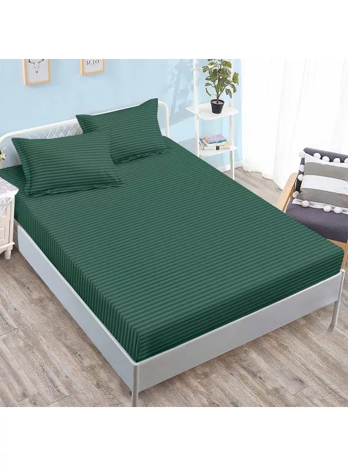 Едноцветен долен чаршаф с ластик и две калъфки (за матрак 160x200 и 180x200) EmonaMall, 3 части - Модел S16772