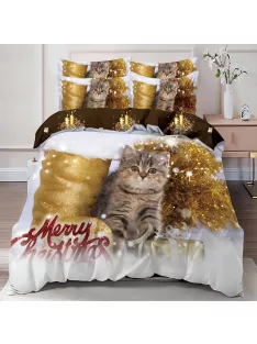   Двулицево коледно спално бельо (реално изображение) EmonaMall, 6 части - Модел S17122