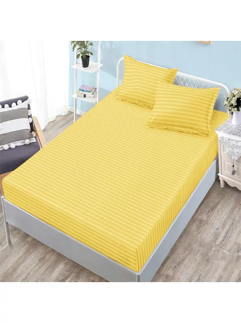 Едноцветен долен чаршаф с ластик и две калъфки (за матрак 160x200) EmonaMall, 3 части - Модел S18256
