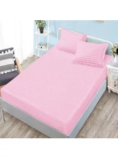   Едноцветен долен чаршаф с ластик и две калъфки (за матрак 160x200) EmonaMall, 3 части - Модел S18257