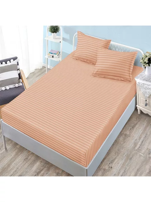 Едноцветен долен чаршаф с ластик и две калъфки (за матрак 160x200) EmonaMall, 3 части - Модел S18258