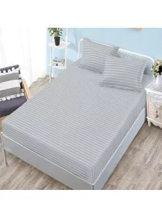   Едноцветен долен чаршаф с ластик и две калъфки (за матрак 160x200) EmonaMall, 3 части - Модел S18260